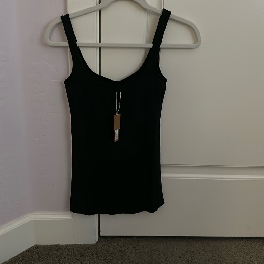 Skims long fitted tank top